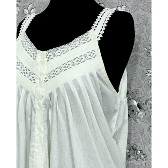 SoieRose SR-1179 – 100% Cotton Victorian Nightgown with Lace Trim - Picture 4 of 6